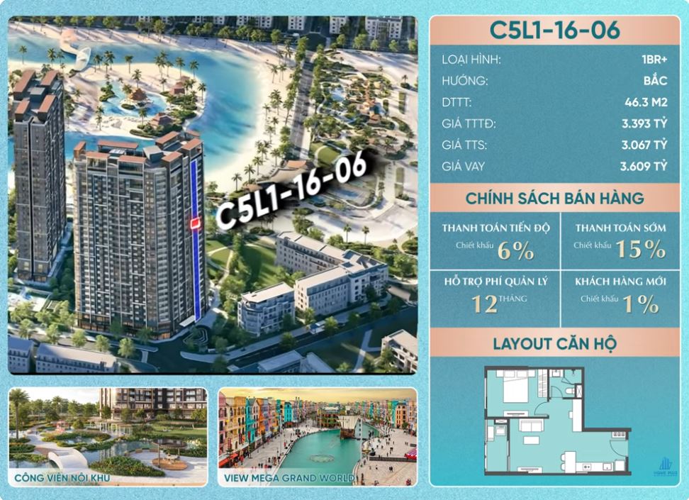 CHỈ CĂN C5L1-16-06 MASTERI GRAND COAST